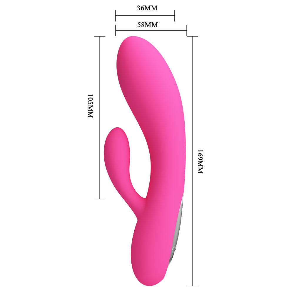 Party Up CLARE Flexible Vibe - Pink - Pink 16.9 cm USB Rechargeable Rabbit Vibrator Party Up