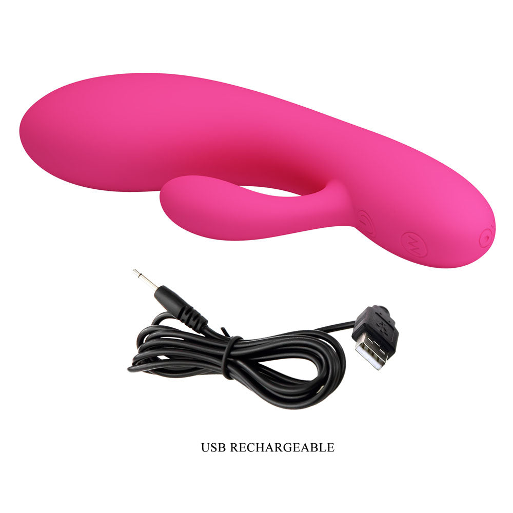 Party Up CLARE Flexible Vibe - Pink - Pink 16.9 cm USB Rechargeable Rabbit Vibrator Party Up