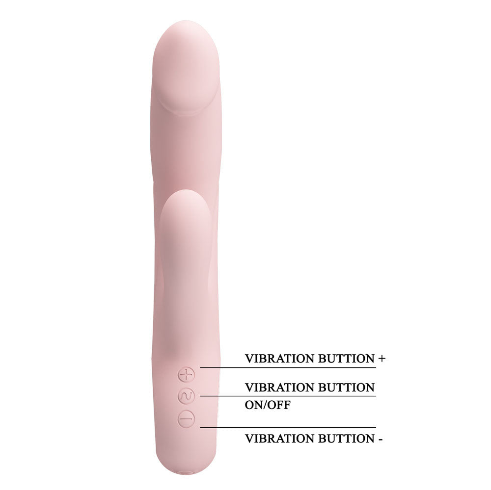 Party Up DAVE Rabbit Vibe - Pink - Pink 19 cm USB Rechargeable Rabbit Vibrator Party Up