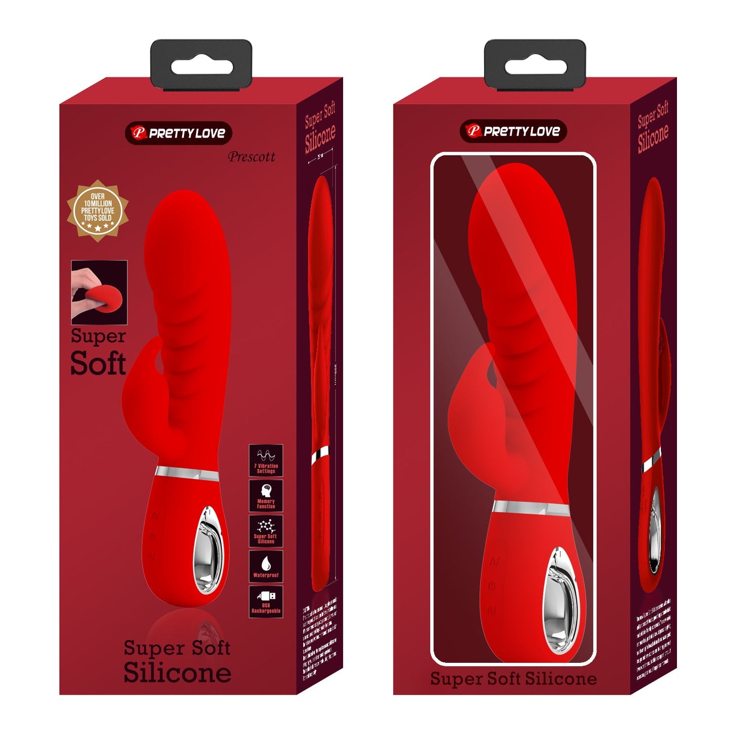 Pretty Love Prescott Super Soft Rabbit Vibrator - Club X