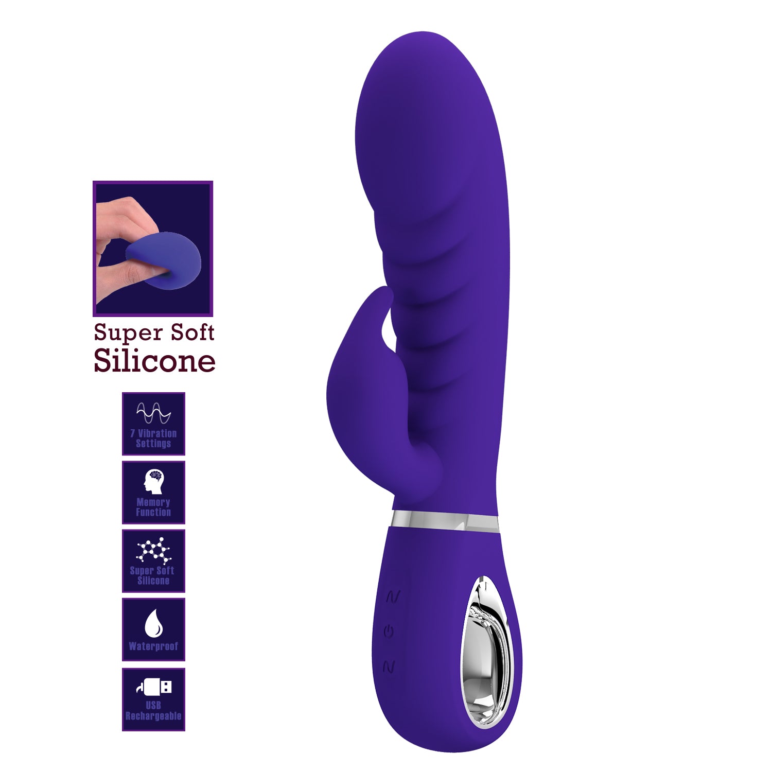 Pretty Love Prescott Super Soft Rabbit Vibrator - Club X