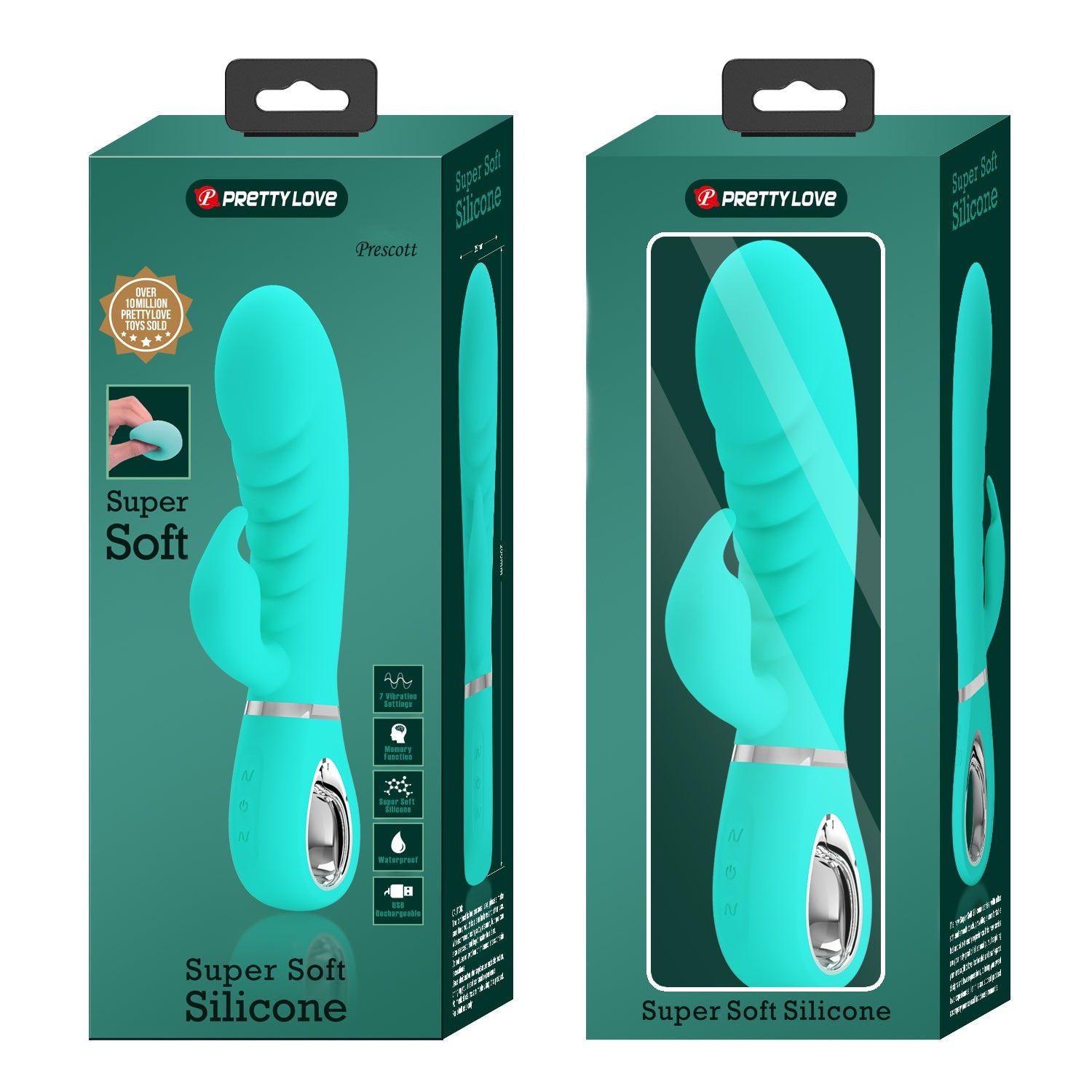 Pretty Love Prescott Super Soft Rabbit Vibrator - Club X