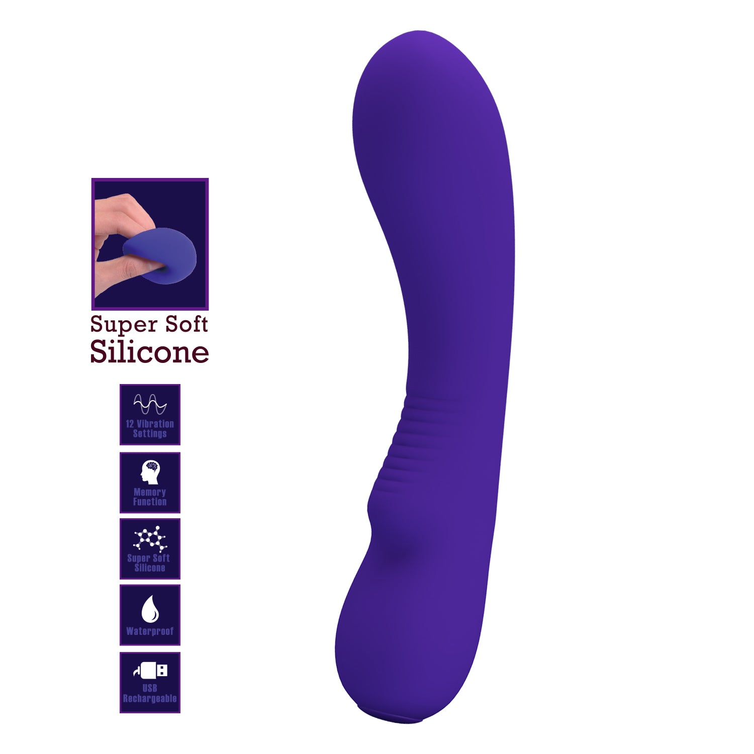 Pretty Love Matt Super Soft Vibrator - Club X