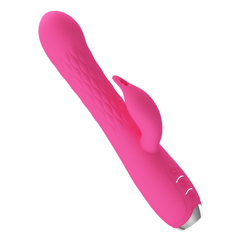 Party Up ERIC Rotating Beads Vibrator - Pink - Pink 20.5 cm USB Rechargeable Rabbit Vibrator with Rotating Bead Shaft Party Up