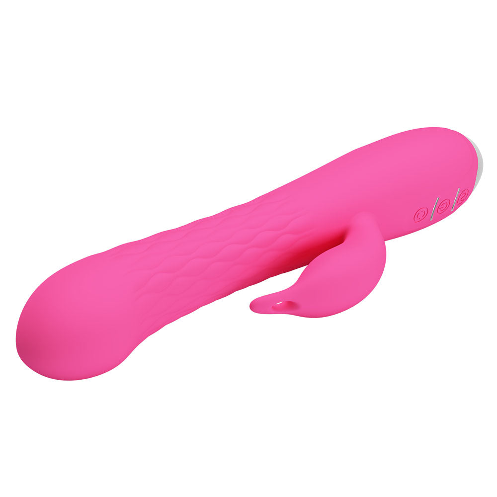 Party Up ERIC Rotating Beads Vibrator - Pink - Pink 20.5 cm USB Rechargeable Rabbit Vibrator with Rotating Bead Shaft Party Up