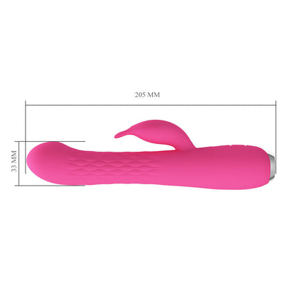 Party Up ERIC Rotating Beads Vibrator - Pink - Pink 20.5 cm USB Rechargeable Rabbit Vibrator with Rotating Bead Shaft Party Up