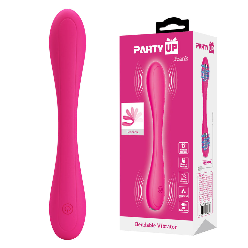Party Up FRANK Bendable Vibe - Pink - Pink 17.1 cm Bendable Vibrator Party Up