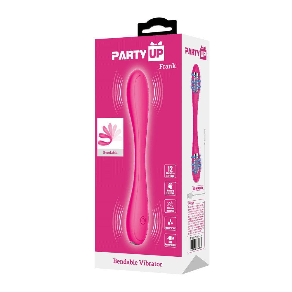 Party Up FRANK Bendable Vibe - Pink - Pink 17.1 cm Bendable Vibrator Party Up