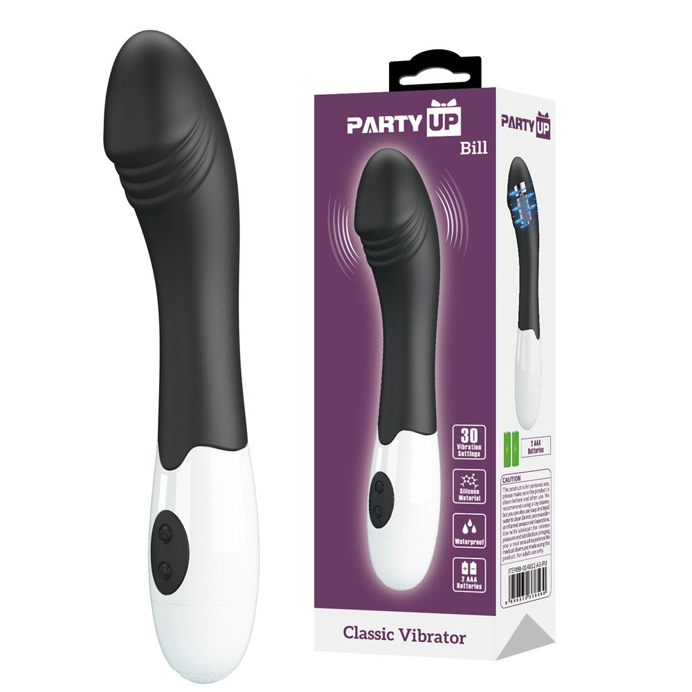 Party Up BILL Classic Vibe - Black - Black 19 cm Vibrator Party Up