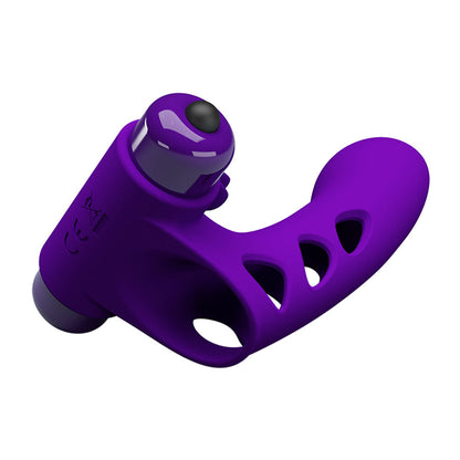 Party Up MIKE Finger Vibe - Purple - Purple Vibrating Finger Vibrator Party Up