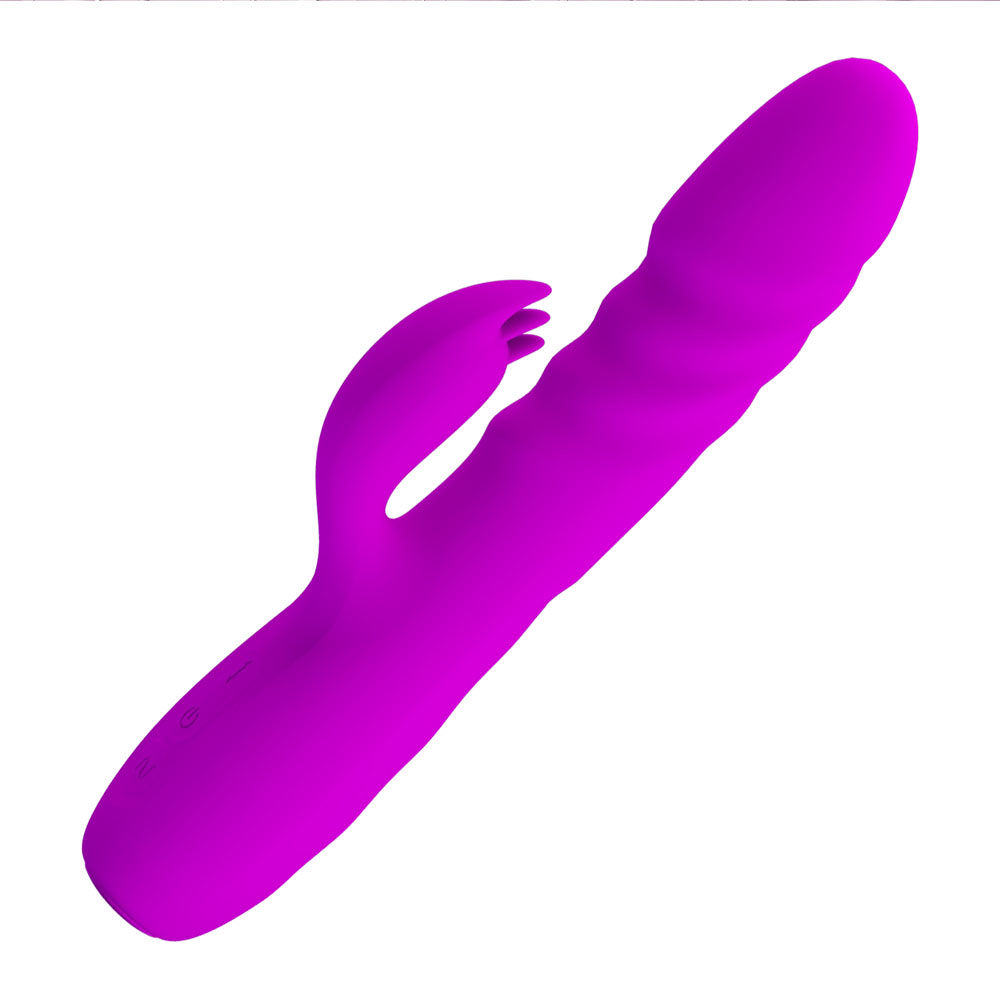 Party Up BOB Thrusting Vibe - Purple - Purple 25 cm USB Rechargeable Thrusting Rabbit Vibrator Party Up