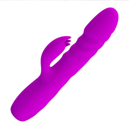 Party Up BOB Thrusting Vibe - Purple - Purple 25 cm USB Rechargeable Thrusting Rabbit Vibrator Party Up