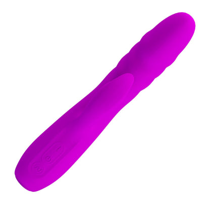 Party Up BOB Thrusting Vibe - Purple - Purple 25 cm USB Rechargeable Thrusting Rabbit Vibrator Party Up