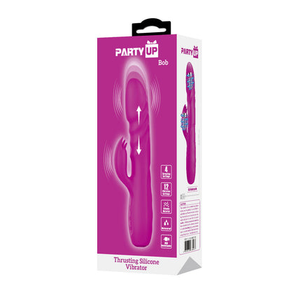 Party Up BOB Thrusting Vibe - Purple - Purple 25 cm USB Rechargeable Thrusting Rabbit Vibrator Party Up