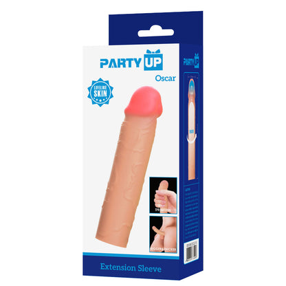 Party Up OSCAR 1 Inch Extender Sleeve - Flesh 1 Inch Penis Extender Sleeve Party Up