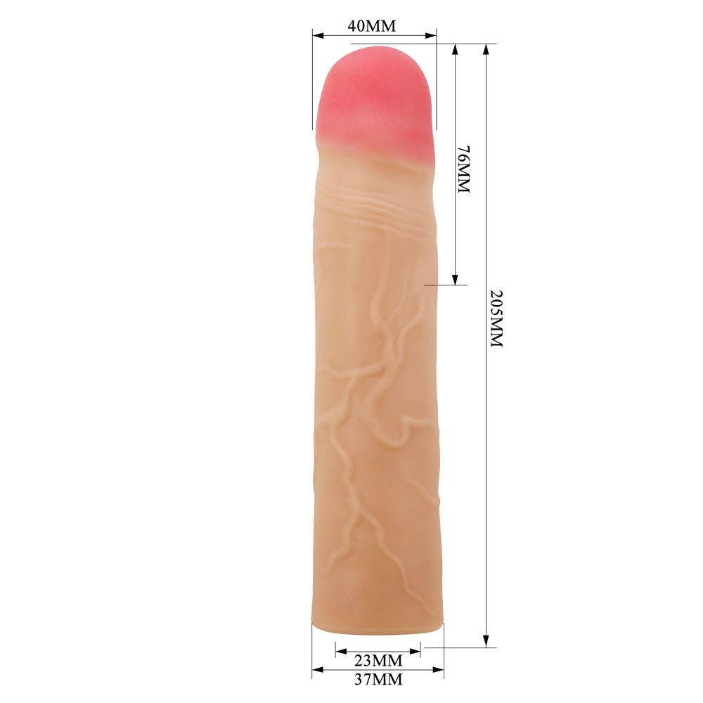 Party Up PHILIP 3 Inch Extender Sleeve - Flesh 3 Inch Penis Extender Sleeve Party Up