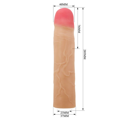 Party Up PHILIP 3 Inch Extender Sleeve - Flesh 3 Inch Penis Extender Sleeve Party Up