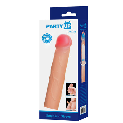 Party Up PHILIP 3 Inch Extender Sleeve - Flesh 3 Inch Penis Extender Sleeve Party Up