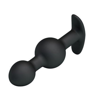 Party Up JAMES Anal Bead Plug - Black 10.4 cm Beaded Butt Plug Party Up