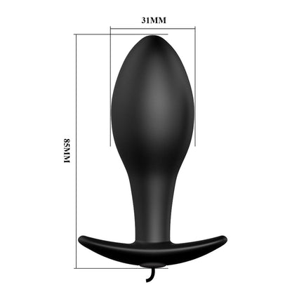 Party Up JASON Vibrating Anal Plug - Black 8.5 cm Vibrating Butt Plug with Remote Party Up
