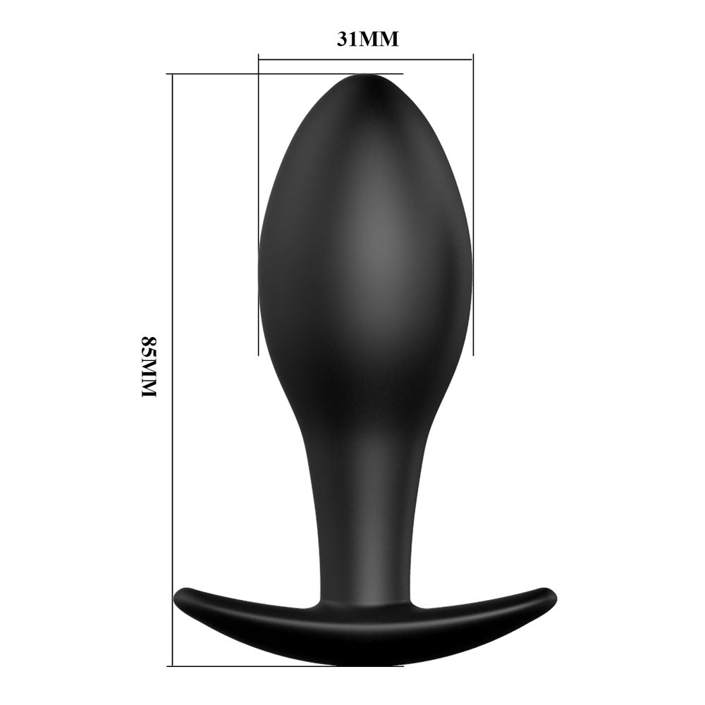 Party Up JEFF Silicone Plug - Black 8.5 cm Butt Plug Party Up