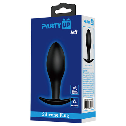 Party Up JEFF Silicone Plug - Black 8.5 cm Butt Plug Party Up