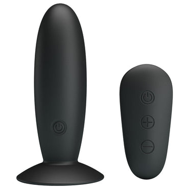 MR PLAY Remote Control Vibrating Anal Plug - Black USB Rechargeable Vibrating Butt Plug with Wireless Remote Baile