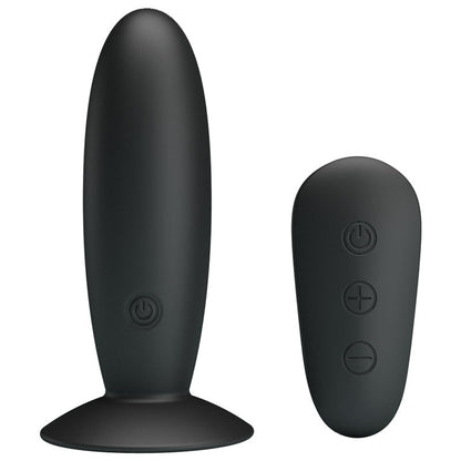 MR PLAY Remote Control Vibrating Anal Plug - Black USB Rechargeable Vibrating Butt Plug with Wireless Remote Baile