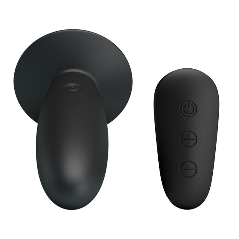 MR PLAY Remote Control Vibrating Anal Plug - Black USB Rechargeable Vibrating Butt Plug with Wireless Remote Baile