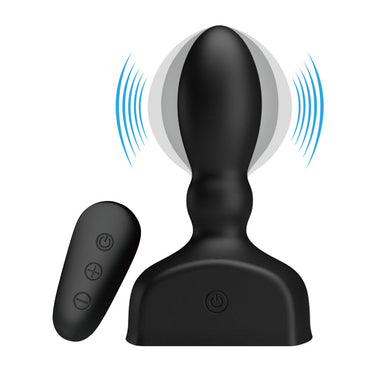 MR PLAY Inflatable Anal Plug - Black USB Rechargeable Inflatable Anal Plug with Wireless Remote Baile