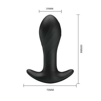 Party Up KEITH Vibrating Plug - Black 10.5 cm USB Rechargeable Vibrating Butt Plug Party Up