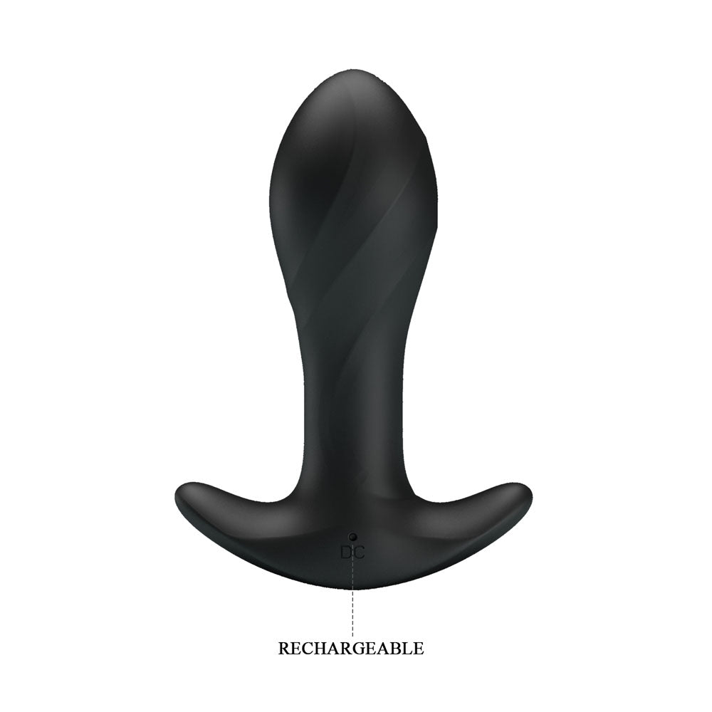 Party Up KEITH Vibrating Plug - Black 10.5 cm USB Rechargeable Vibrating Butt Plug Party Up