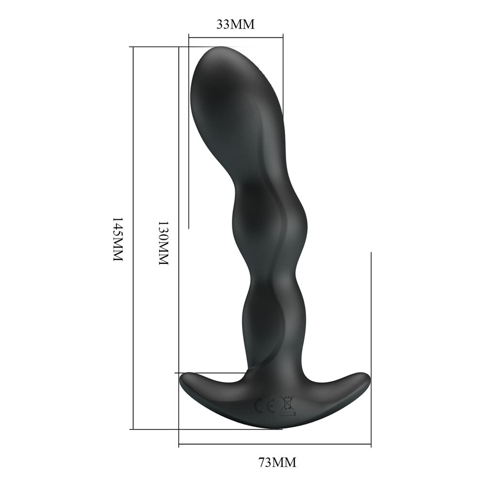 Party Up JIM Vibrating Plug - Black 14.5 cm USB Rechargeable Vibrating Butt Plug Party Up