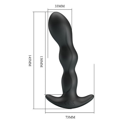 Party Up JIM Vibrating Plug - Black 14.5 cm USB Rechargeable Vibrating Butt Plug Party Up