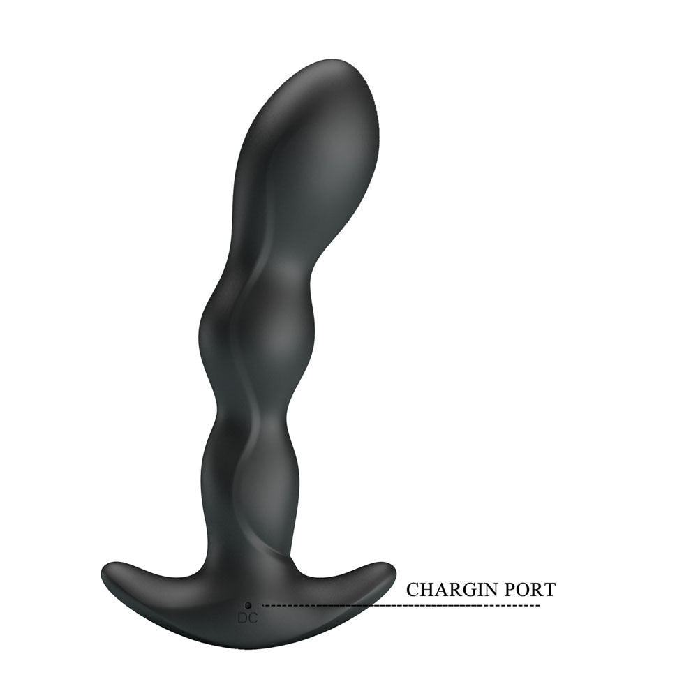 Party Up JIM Vibrating Plug - Black 14.5 cm USB Rechargeable Vibrating Butt Plug Party Up