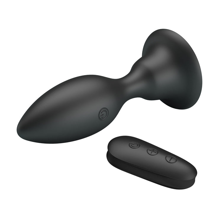 MR PLAY Vibrating Anal Plug - Black 10.8 cm USB Rechargeable Vibrating Butt Plug with Remote Baile