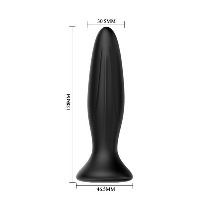 MR PLAY Vibrating Anal Plug - Black 12.8 cm USB Rechargeable Vibrating Butt Plug Baile
