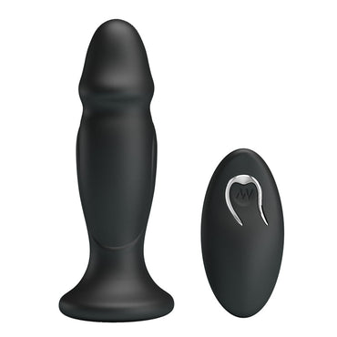 MR PLAY Powerful Vibrating Anal Plug - Black 12.4 cm USB Rechargeable Vibrating Anal Plug with Remote Pretty Love