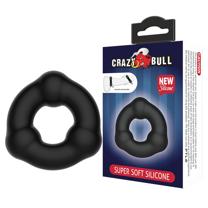 CRAZY BULL Beaded Cock Ring - Black Cock Ring Black - Club X