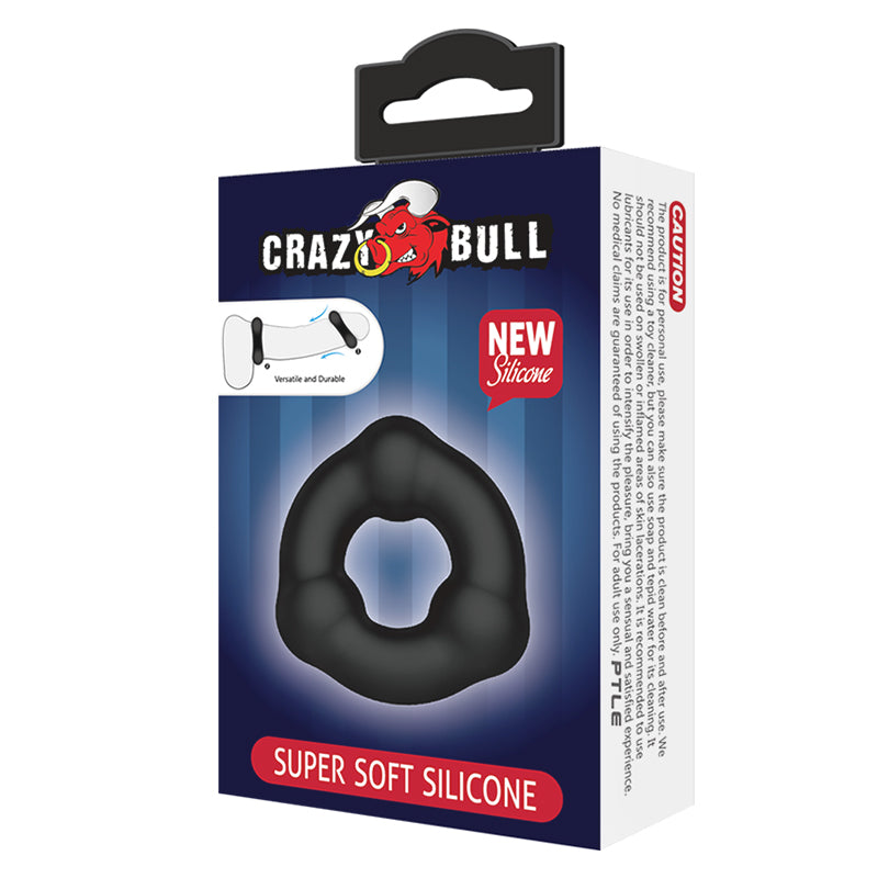 CRAZY BULL Beaded Cock Ring - Black Cock Ring Pretty Love