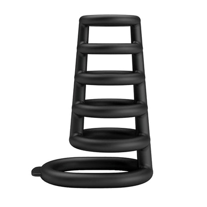 Party Up KIM Cock Cage - Black Cock Ring Cage Party Up
