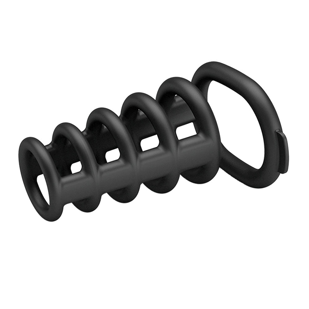 Party Up KIM Cock Cage - Black Cock Ring Cage Party Up
