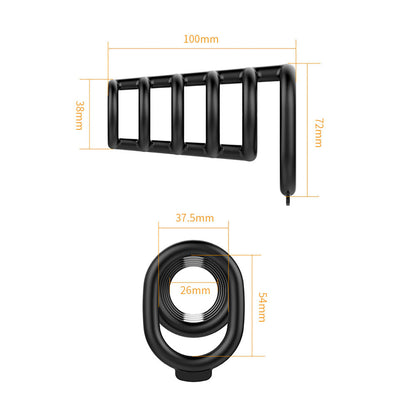 Party Up KIM Cock Cage - Black Cock Ring Cage Party Up