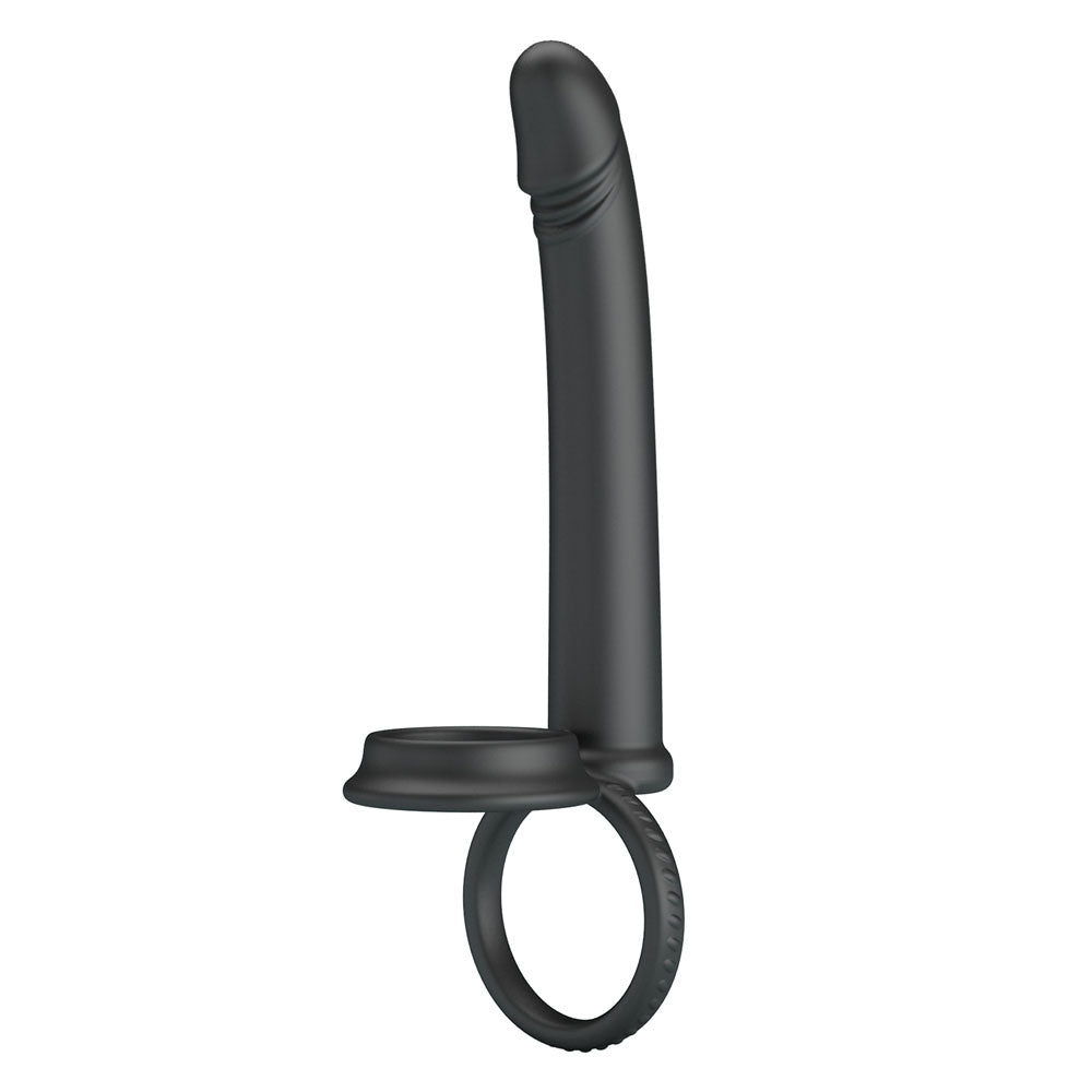 Party Up MARTIN Double Penetrator - Black Cock & Ball Rings with Double Penetrator Party Up