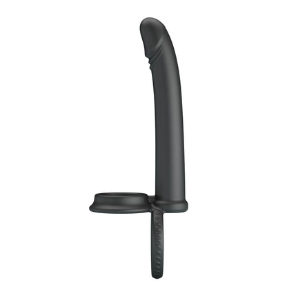 Party Up MARTIN Double Penetrator - Black Cock & Ball Rings with Double Penetrator Party Up