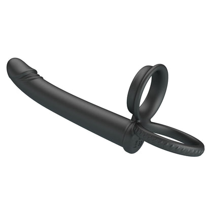 Party Up MARTIN Double Penetrator - Black Cock & Ball Rings with Double Penetrator Party Up