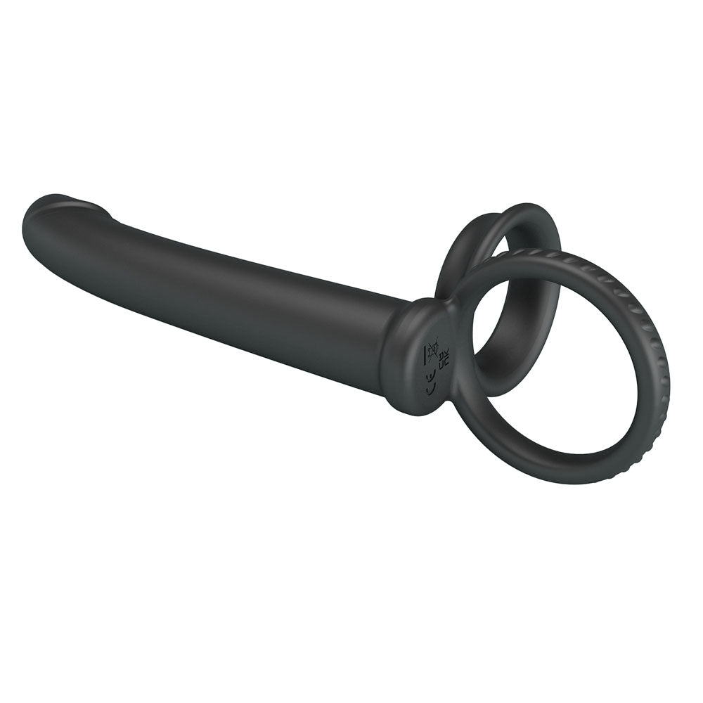 Party Up MARTIN Double Penetrator - Black Cock & Ball Rings with Double Penetrator Party Up