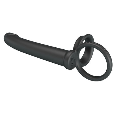Party Up MARTIN Double Penetrator - Black Cock & Ball Rings with Double Penetrator Party Up