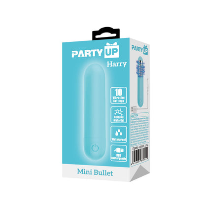 Party Up HARRY Mini Bullet - Teal - Teal 8 cm USB Rechargeable Bullet Party Up