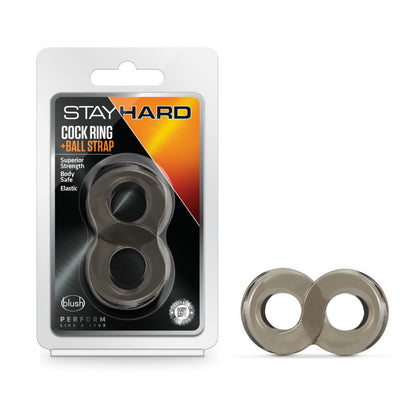 Stay Hard Cock Ring and Ball Strap - Black Cock & Ball Ring Blush Novelties